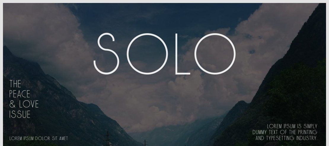 Solo Font