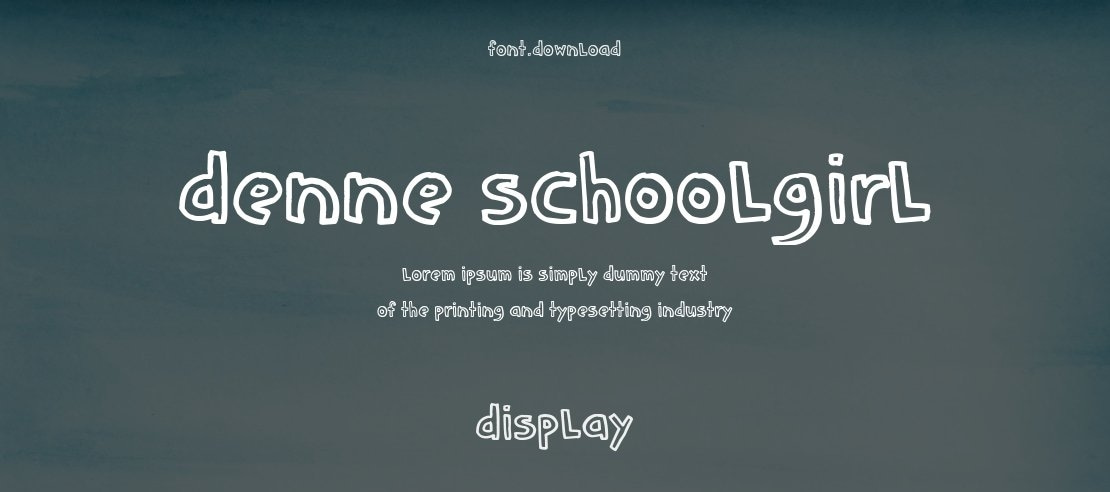 Denne schooLgirL Font