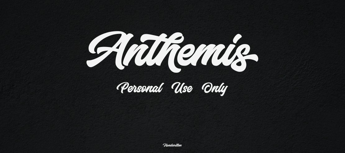 Anthemis Personal Use Only Font