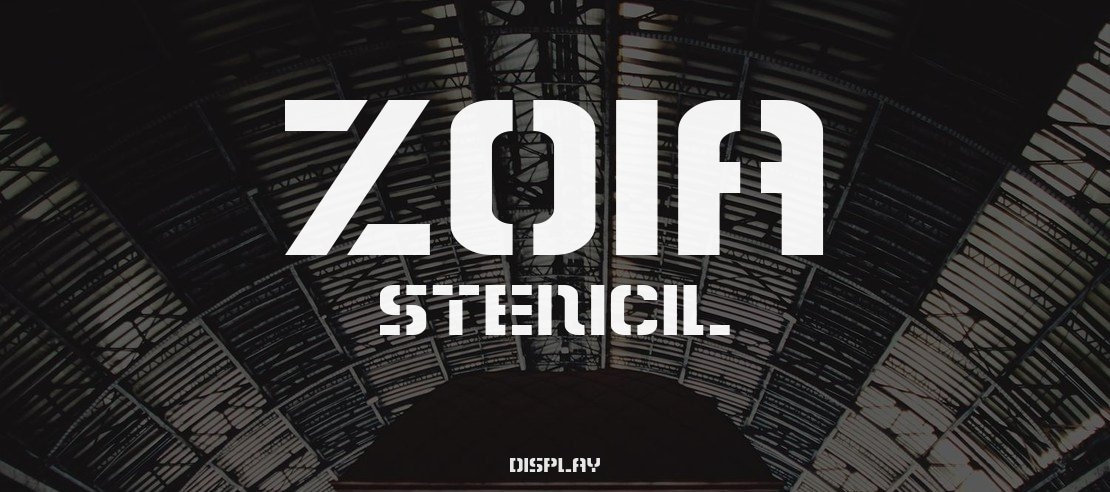 Zoia Stencil Font