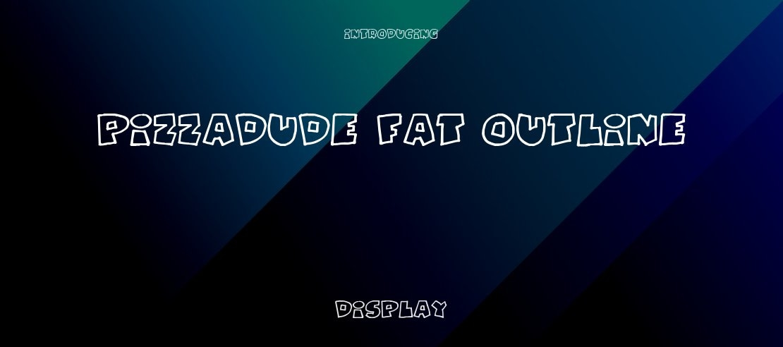 Pizzadude Fat Outline Font