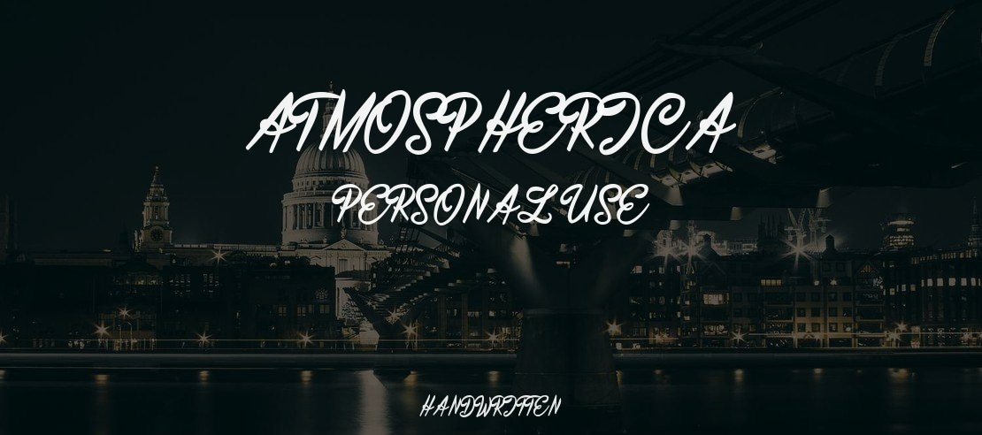 Atmospherica Personal Use Font