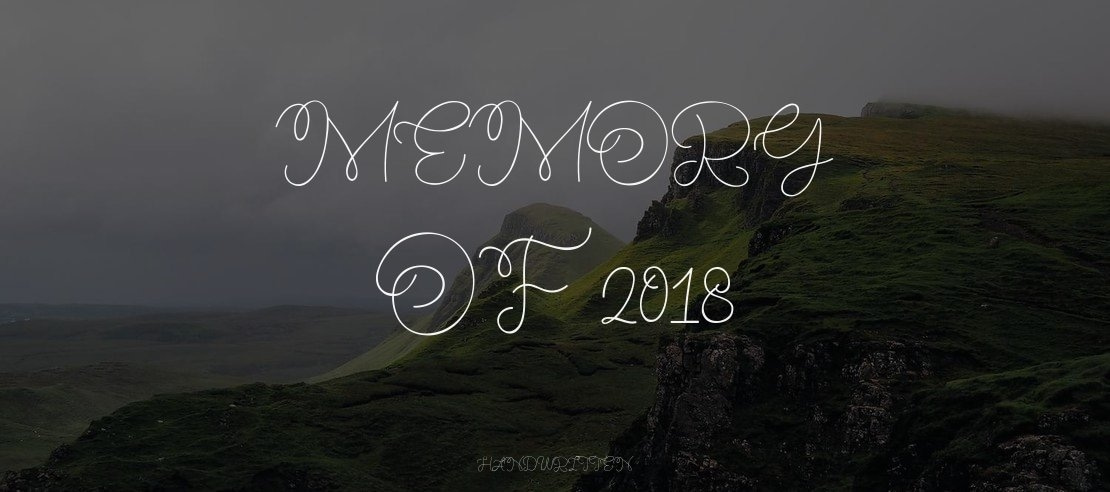 Memory of 2018 Font Family