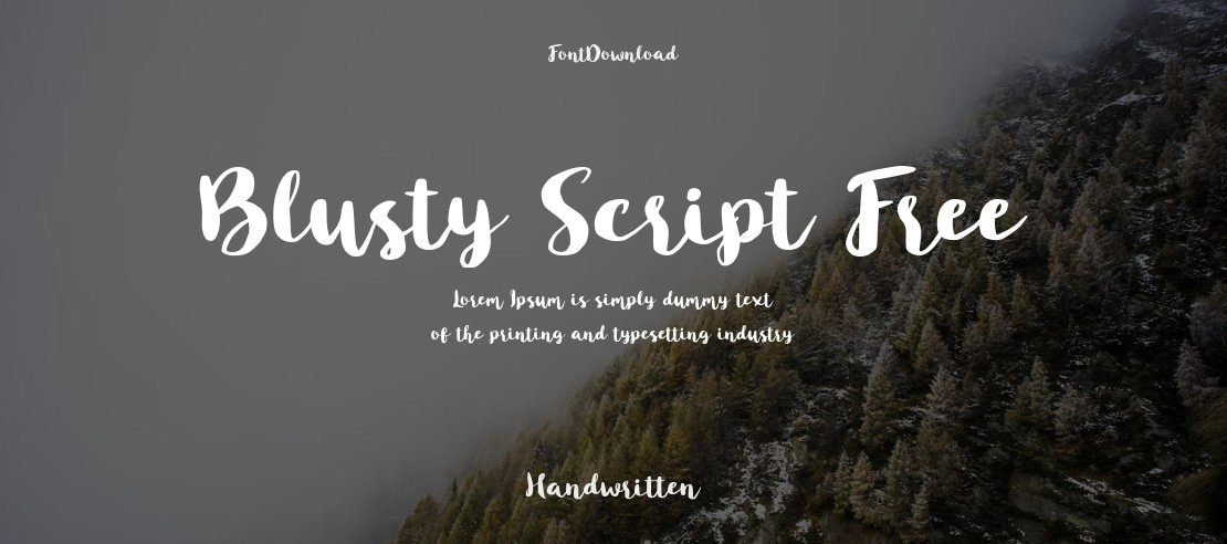 Blusty Script Free Font Family