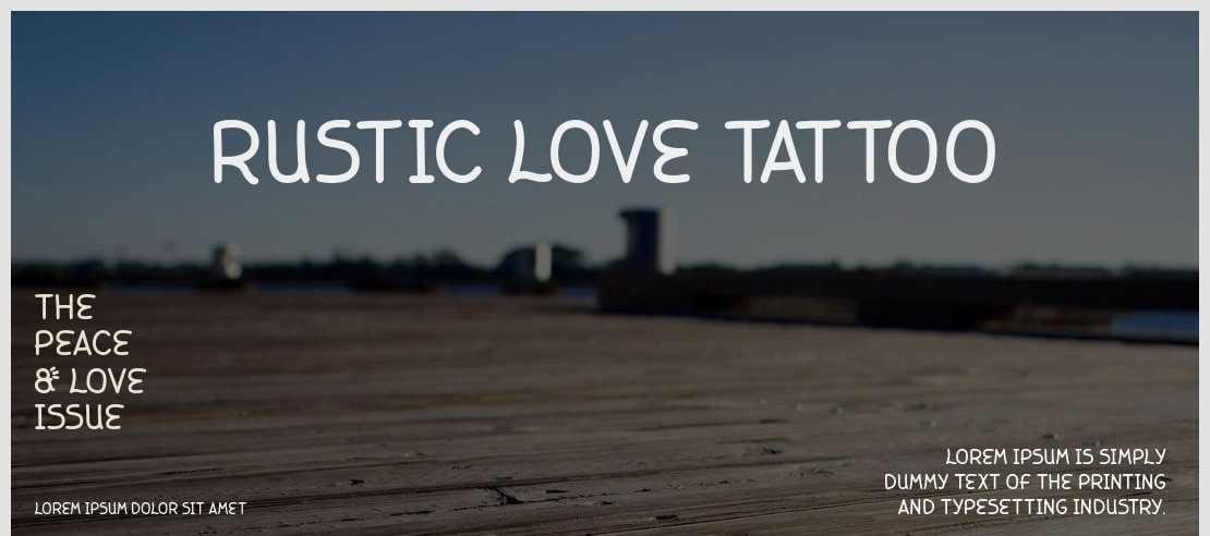 Rustic Love Tattoo Font