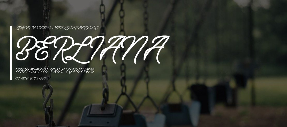 Berliana Monoline Free Font