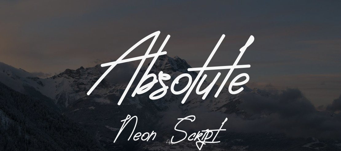 Absolute Neon Script Font