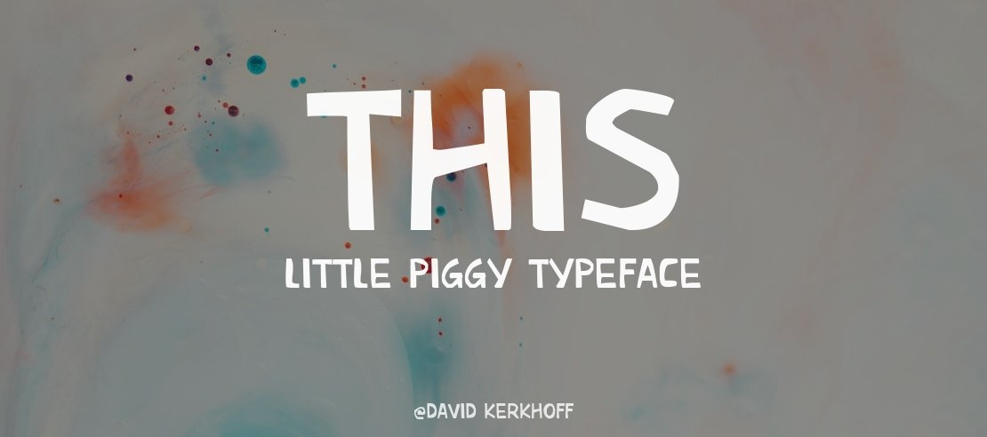 This Little Piggy Font