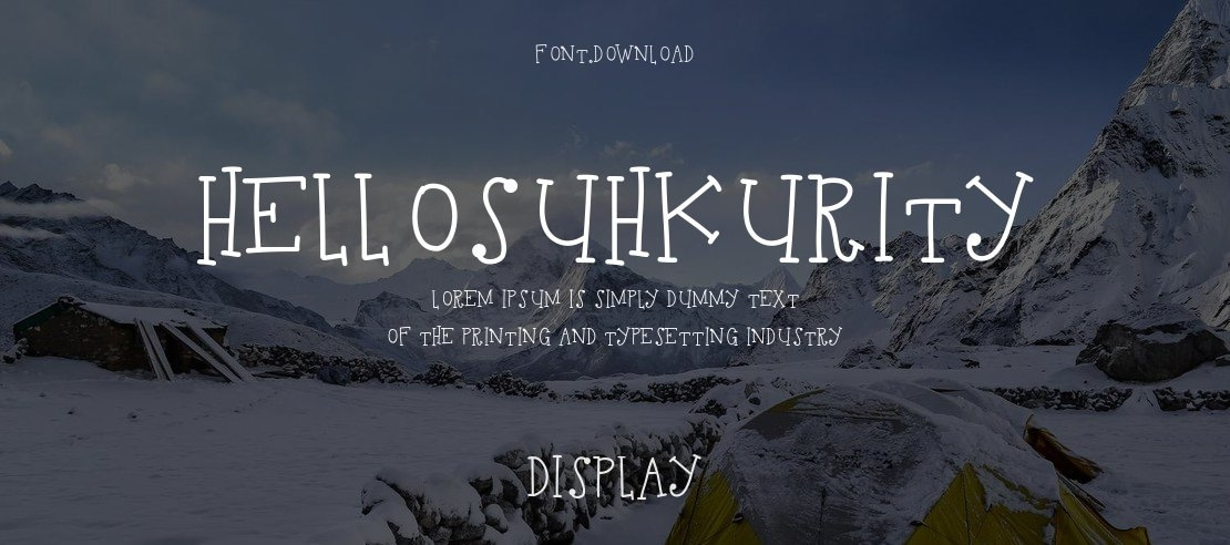 HelloSuhKurity Font