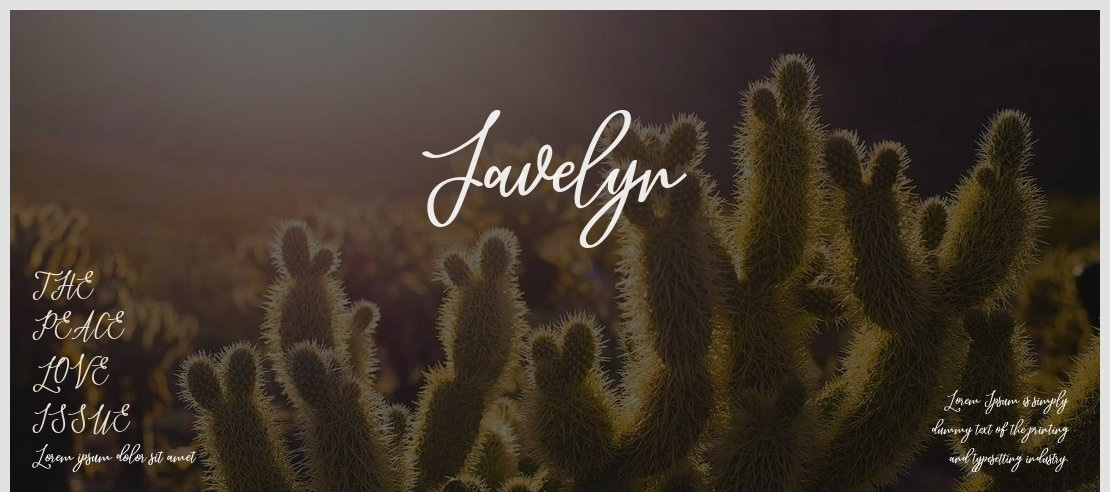 Javelyn Font Family