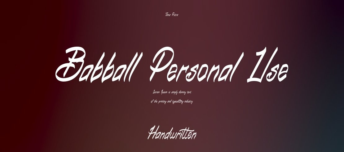 Babball Personal Use Font