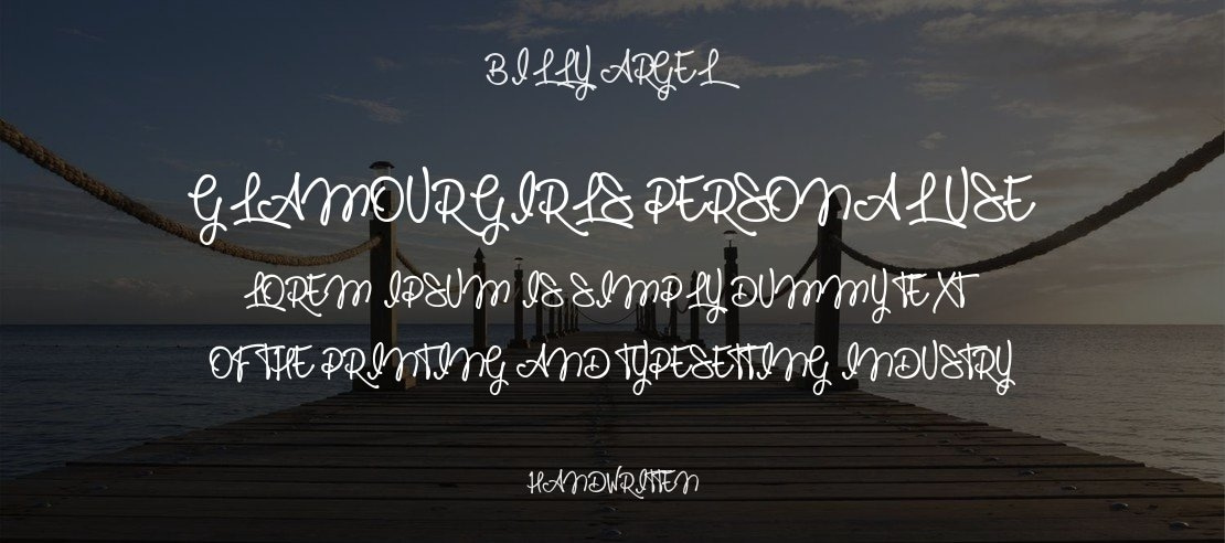 Glamour Girls Personal Use Font