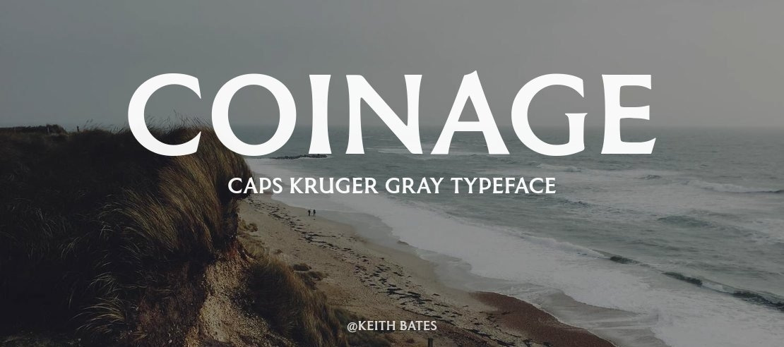 Coinage Caps Kruger Gray Font