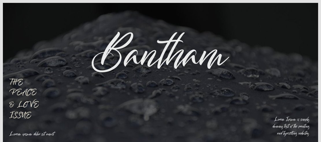 Bantham Font Family