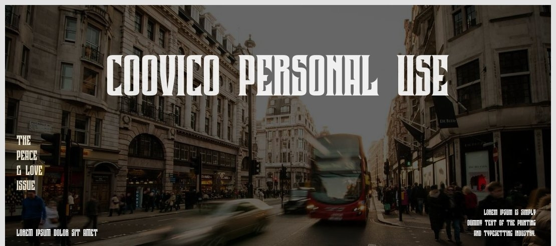 Coovico Personal Use Font