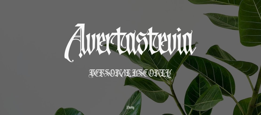 Avertastevia PERSONAL USE ONLY Font