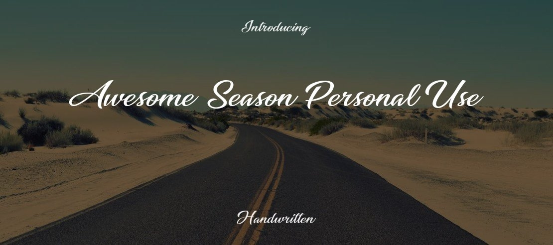 Awesome Season Personal Use Font