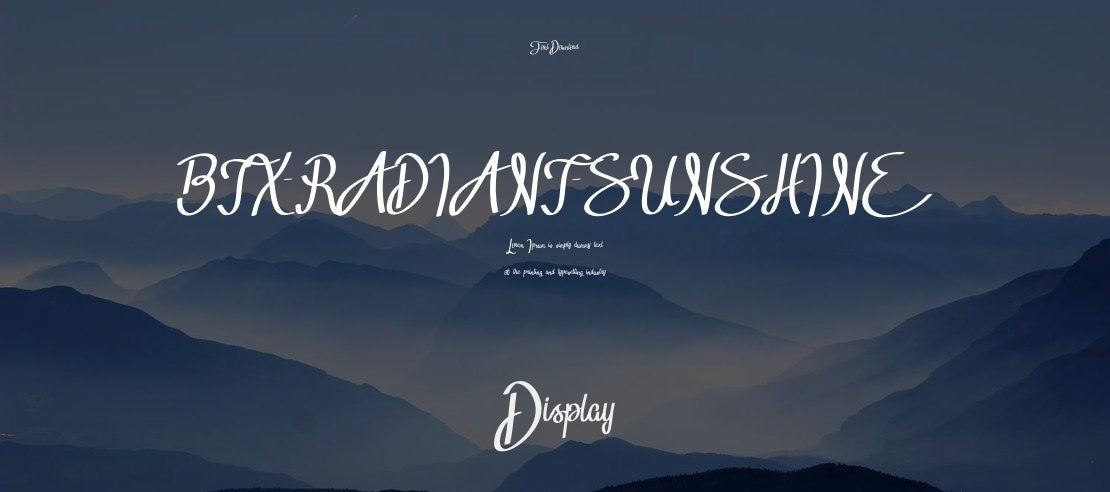 BTX-RADIANT-SUNSHINE Font