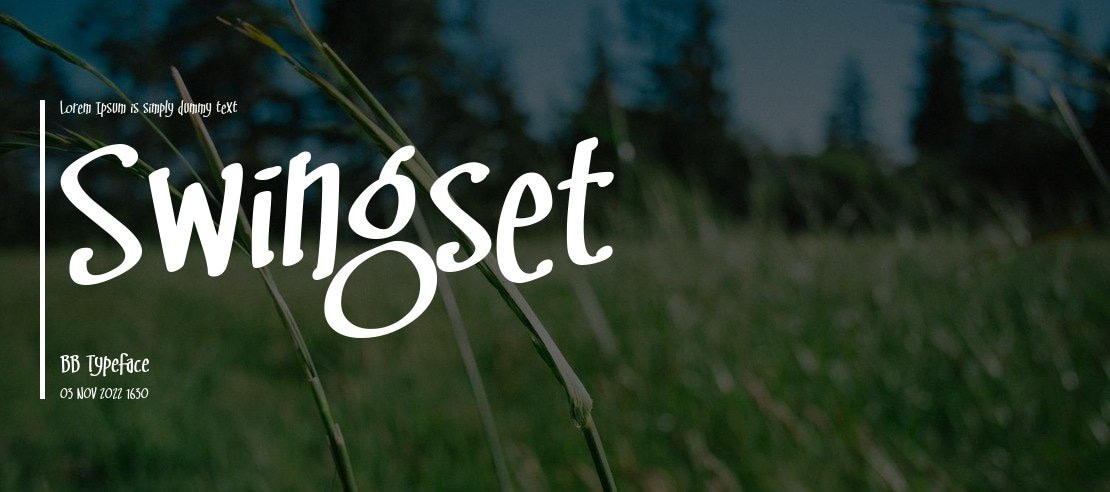 Swingset BB Font