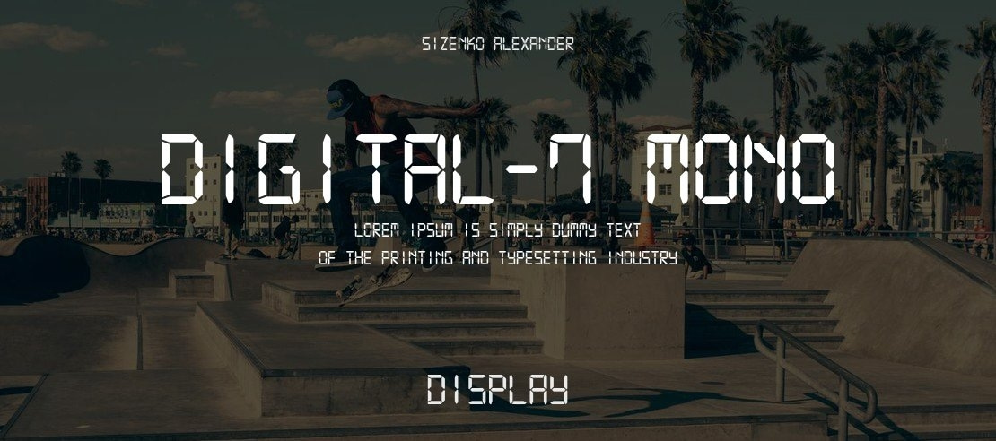 Digital-7 Mono Font Family