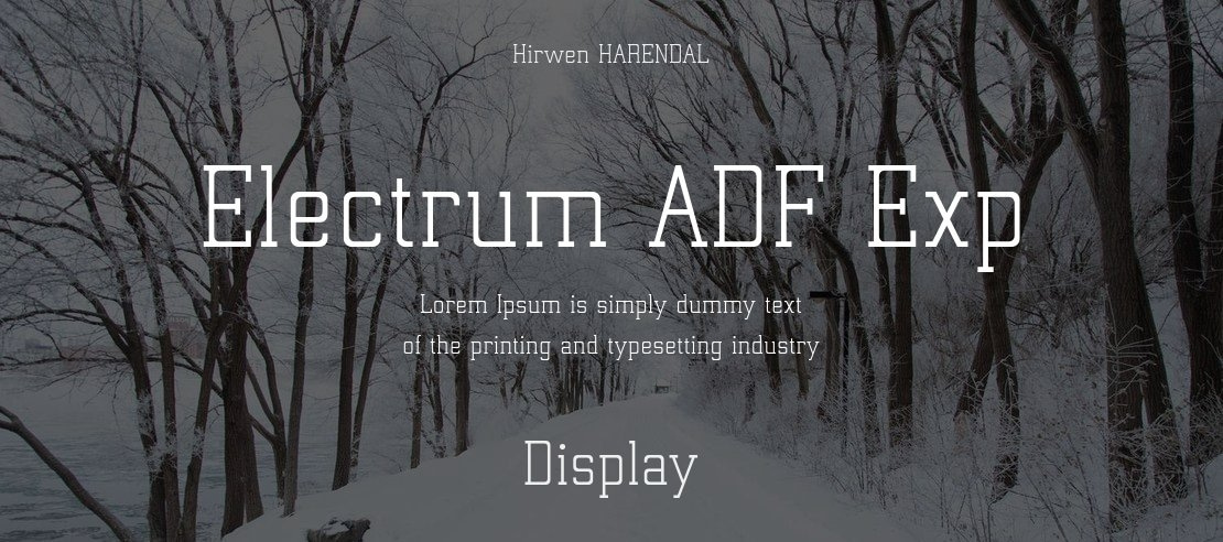 Electrum ADF Exp Font Family