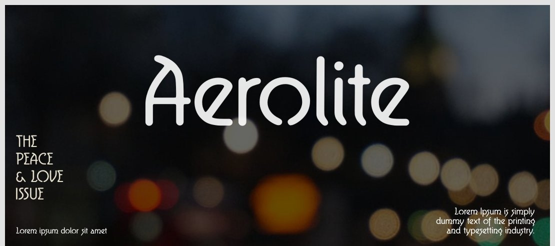 Aerolite Font Family