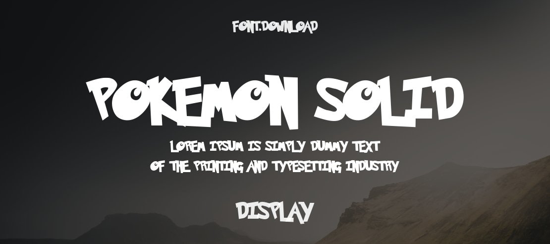 Pokemon Solid Font