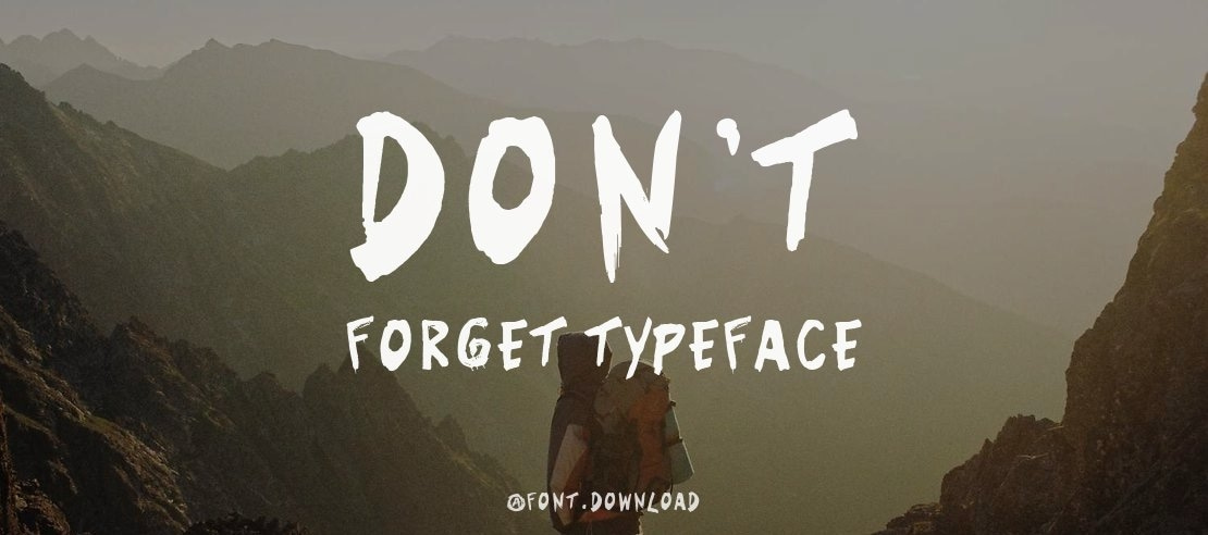 Don't Forget Font
