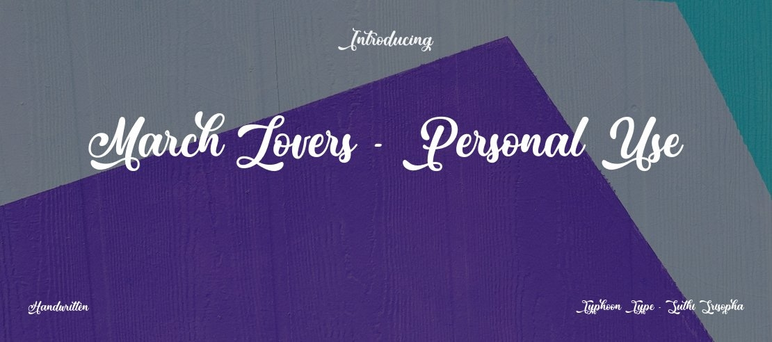 March Lovers - Personal Use Font