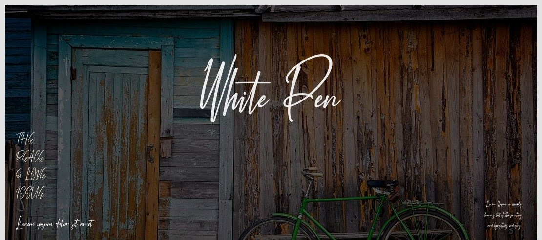 White Pen Font