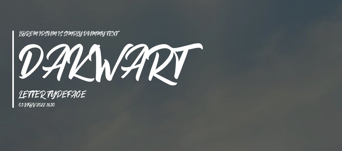 Dakwart Letter Font