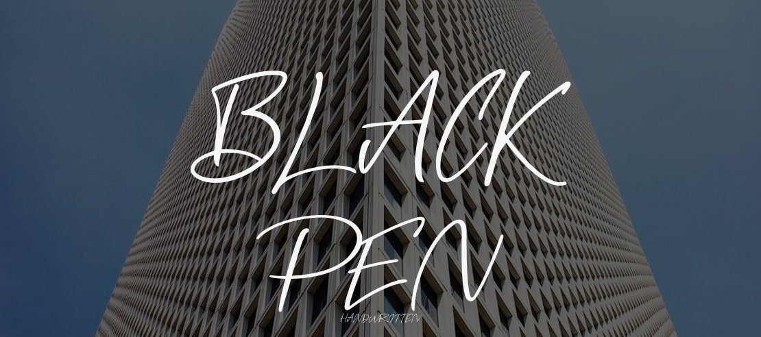 Black Pen Font