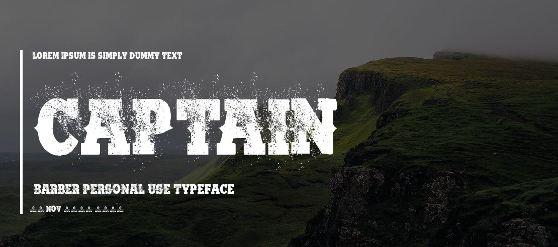 CAPTAIN BARBER PERSONAL USE Font