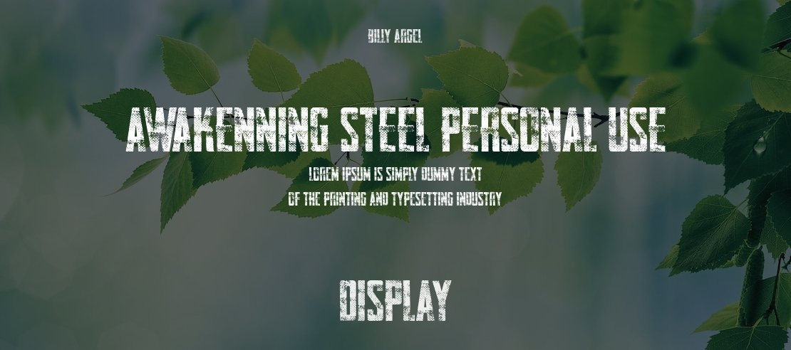 AWAKENNING STEEL Personal Use Font