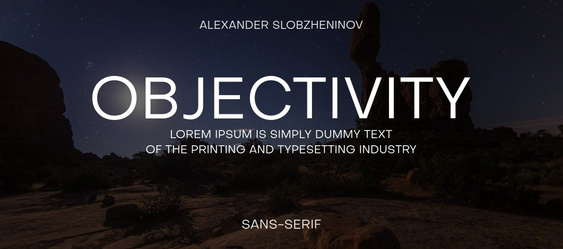 Objectivity Font Family