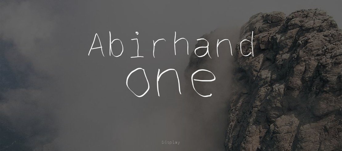 Abirhand one Font