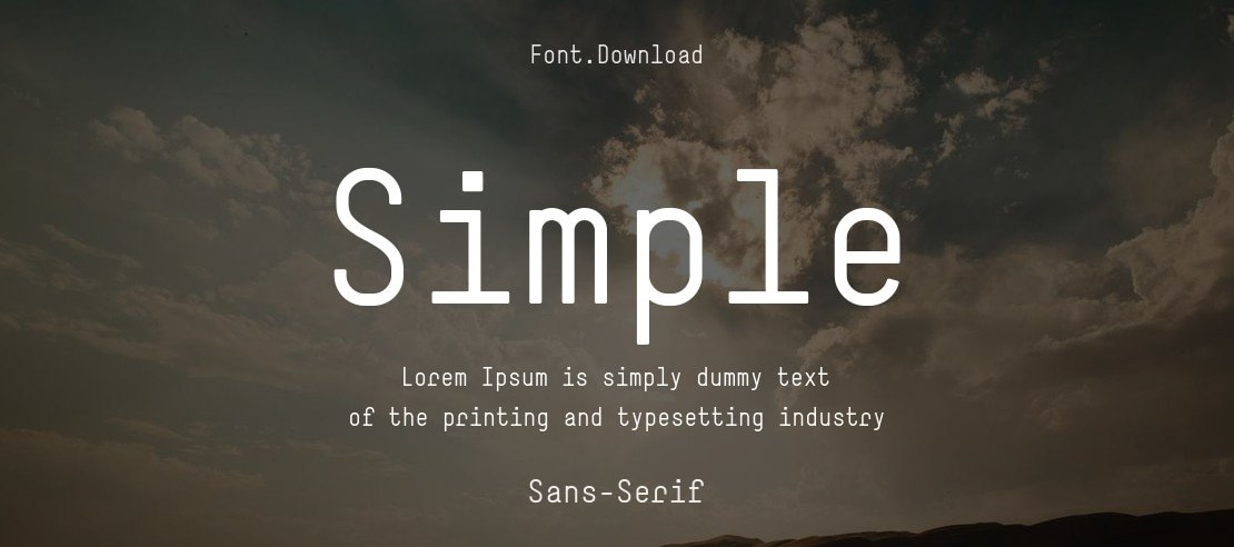 Simple Font Family