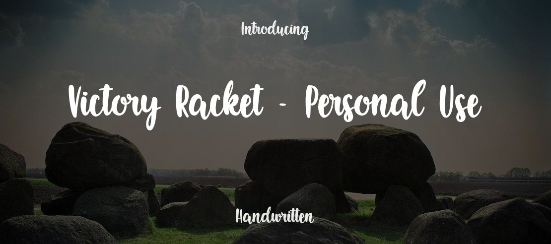 Victory Racket - Personal Use Font