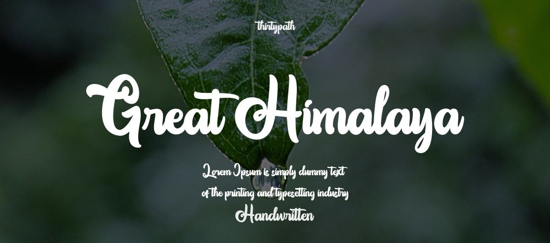 Great Himalaya Font