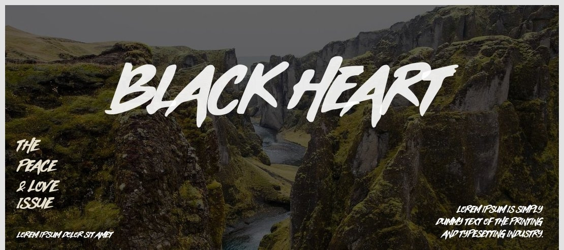Black Heart Font