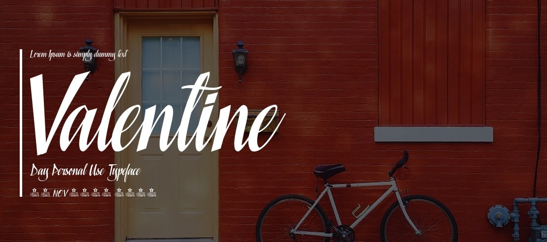 Valentine Day Personal Use Font