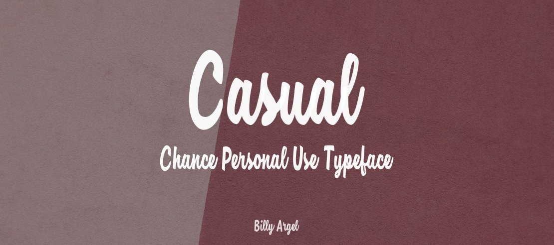 Casual Chance Personal Use Font