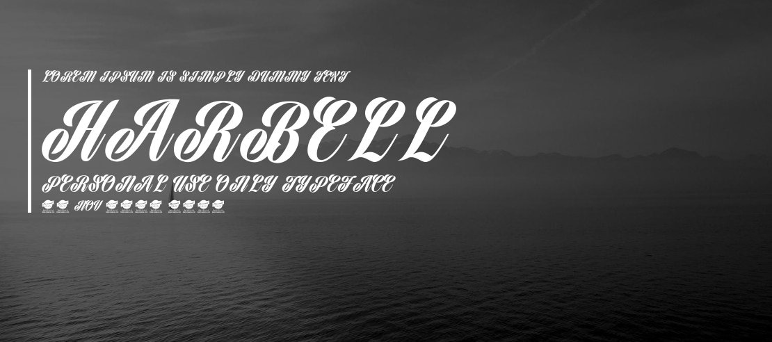 Harbell Personal Use Only Font