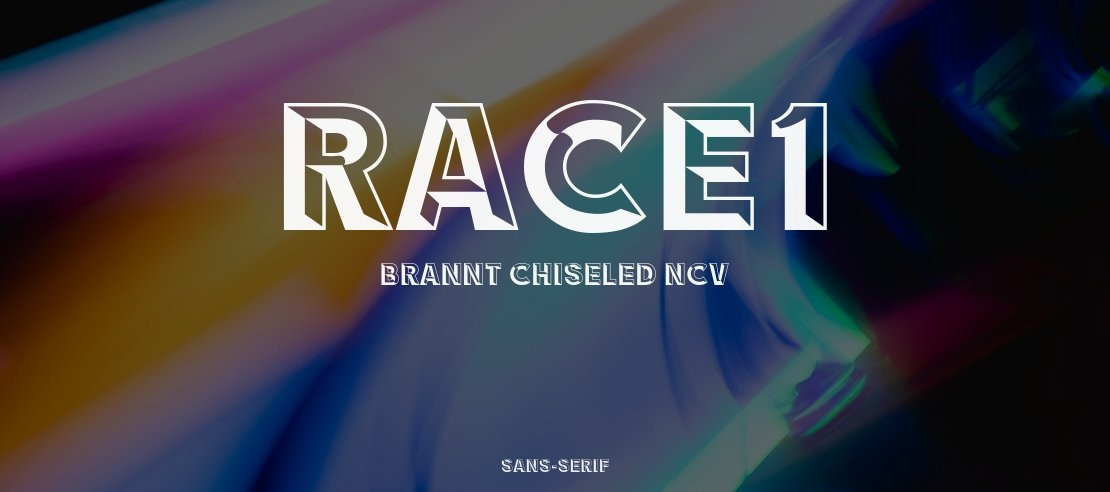 RACE1 Brannt Chiseled NCV Font Family