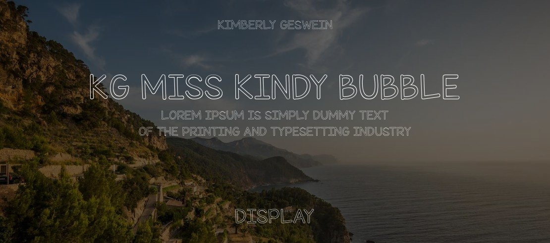 KG Miss Kindy Bubble Font Family