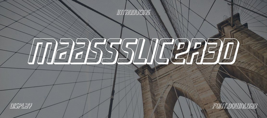 Maassslicer3D Font Family