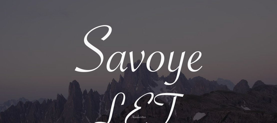 Savoye LET Font