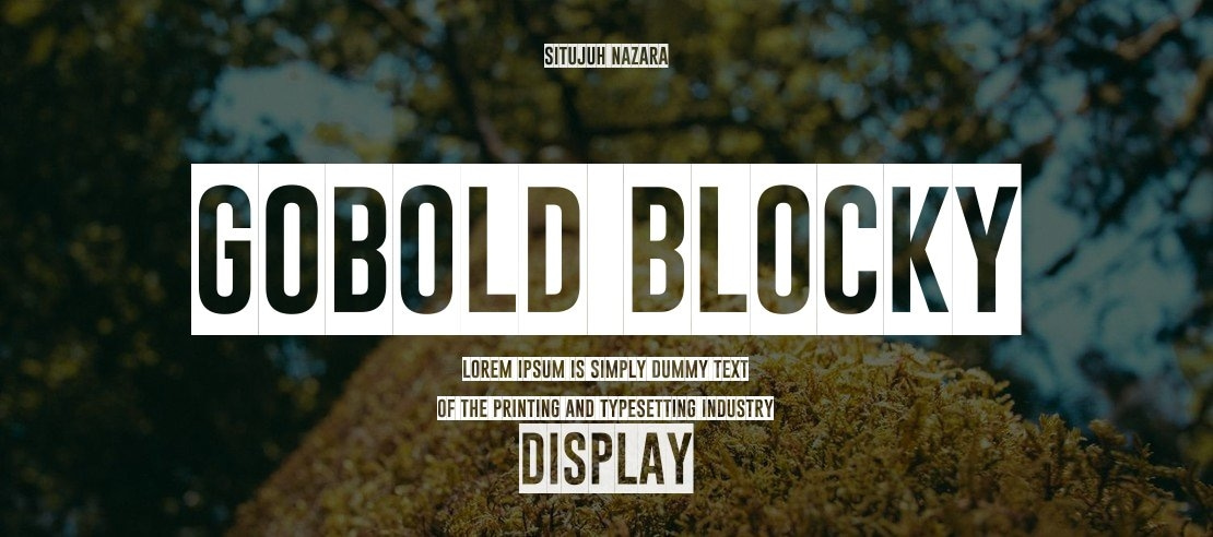 Gobold Blocky Font Family