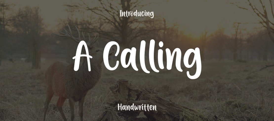 A Calling Font