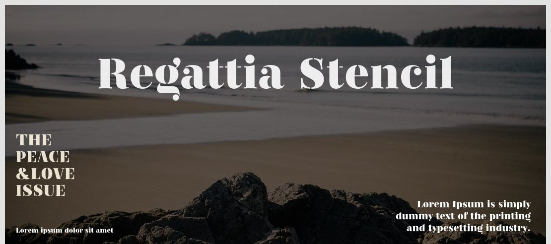 Regattia Stencil Font